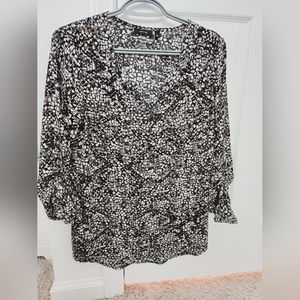 Women blouse size S black white grey
